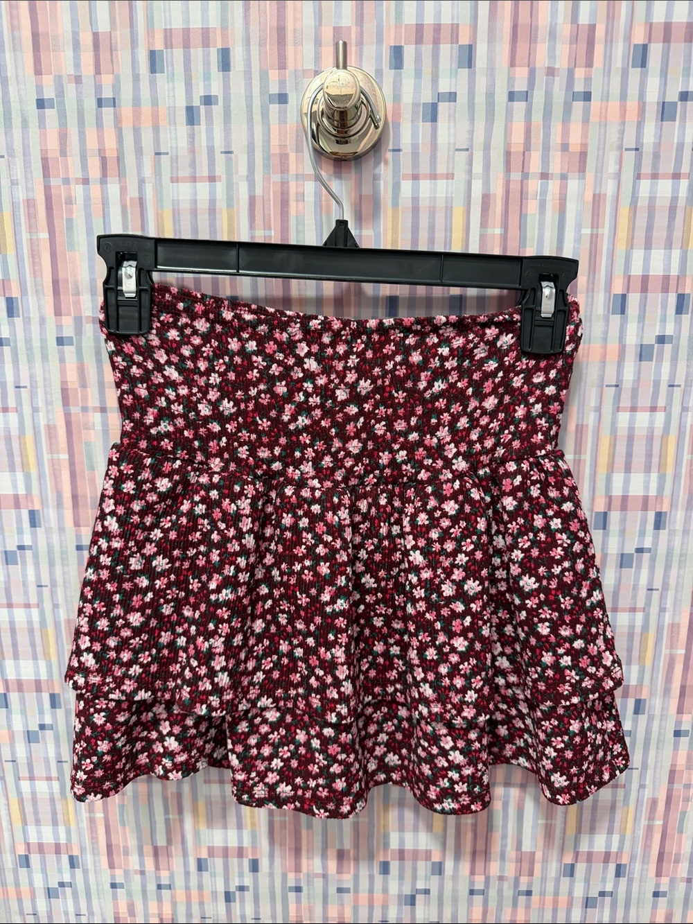 Girls Zara Floral Tiered Mini Skirt